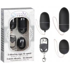 Pack 3 oeufs noirs spoody télécommandes sans fils - 10 vitesses