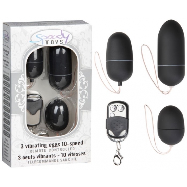 Pack 3 oeufs noirs spoody télécommandes sans fils - 10 vitesses
