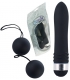 Vibromasseur noir + boules de geisha noir + lub 20 ml