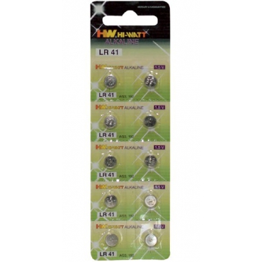 Piles boutons type lr41 par 10