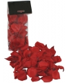 Petales de roses en tissus rouge