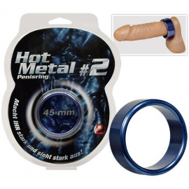 Cockring bleu en aluminium 45 mn