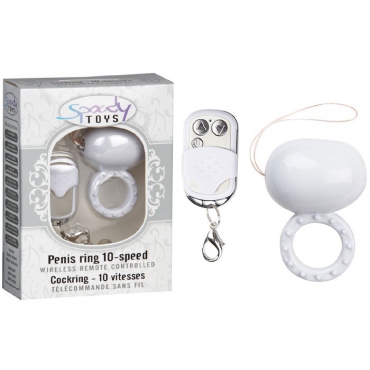 Cockring radiocommandé spoody twenty-two blanc - 10 vitesses