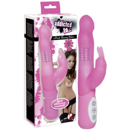Vibromasseur rose rotatif addicted to bunny vibe