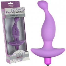 Vibromasseur anal mauve playplug en silicone - 5 vitesses