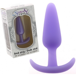 Plug anal en silicone ancre mauve - 8 cm
