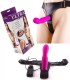 Gode ceinture vibrant fushia en silicone ultra harness