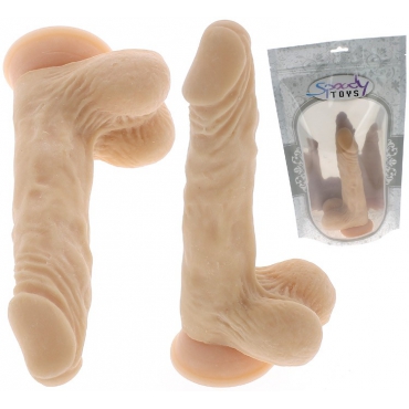 Gode ventouse haut de gamme toucher peau cameron - 19 cm