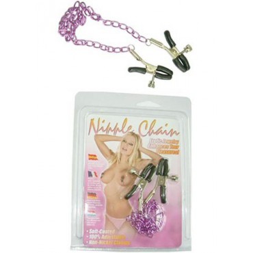 Pinces a seins chaine violette