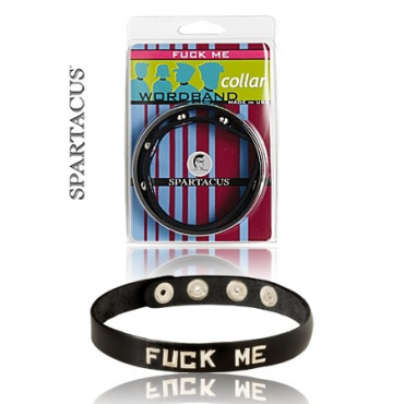 Collier cuir fuck me