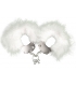 Menottes métal et plumes Blanche